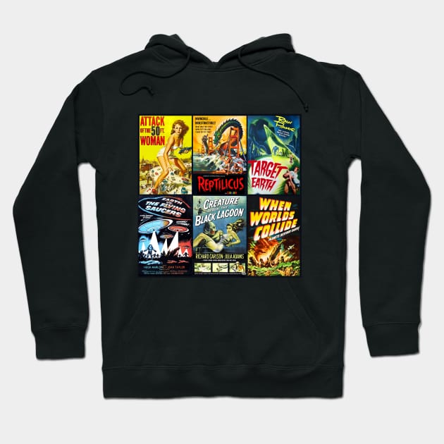 50s Sci-Fi Movie Poster Collection #2 Hoodie by RockettGraph1cs